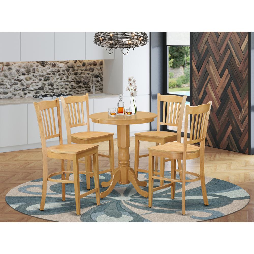 5  Pcpub  Table  set  -  Small  Kitchen  Table  and  4  counter  height  Dining  chair.. Picture 1