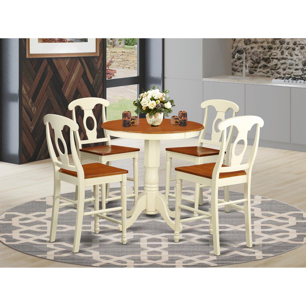 5  Pc  counter  height  Table  and  chair  set  -  Dining  Table  and  4  Kitchen  bar  stool.. Picture 1