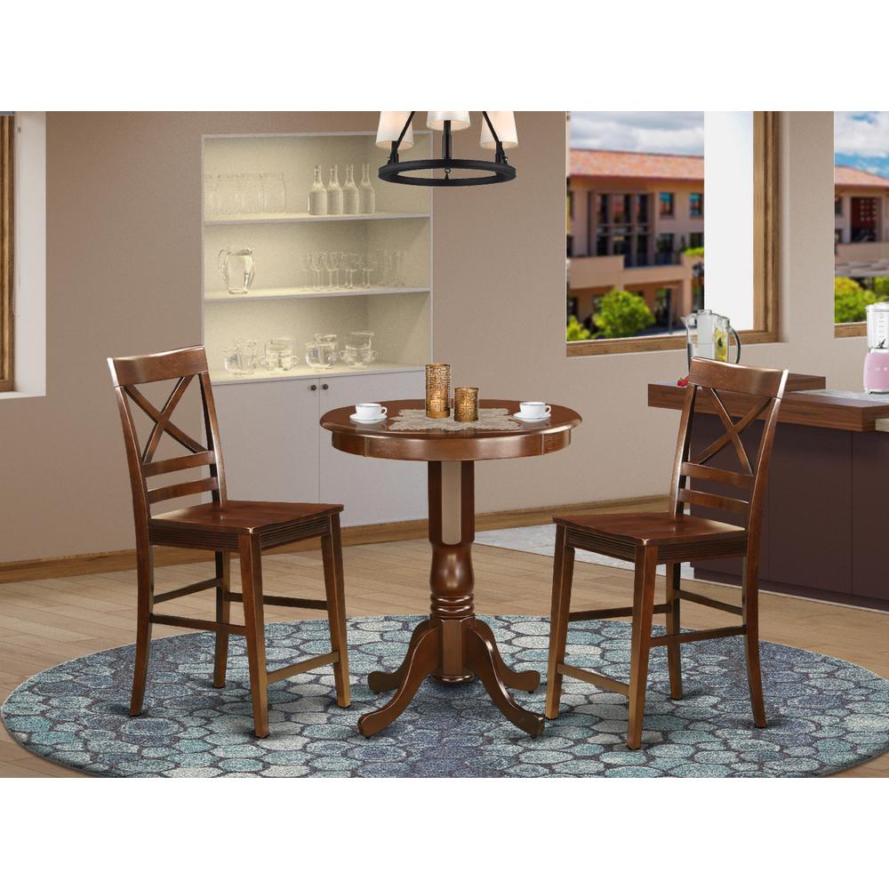 3  PC  counter  height  Dining  room  set-pub  Table  and  2  counter  height  Dining  chair. Picture 1