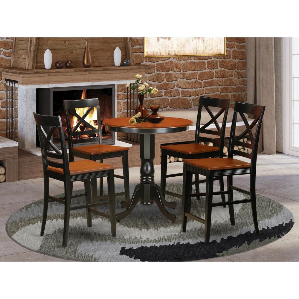 5  PC  counter  height  pub  set  -  counter  height  Table  and  4  counter  height  Dining  chair.. Picture 1