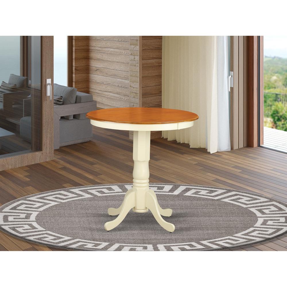 Eden  round  counter  height  table  finished  in  linen  white. Picture 1