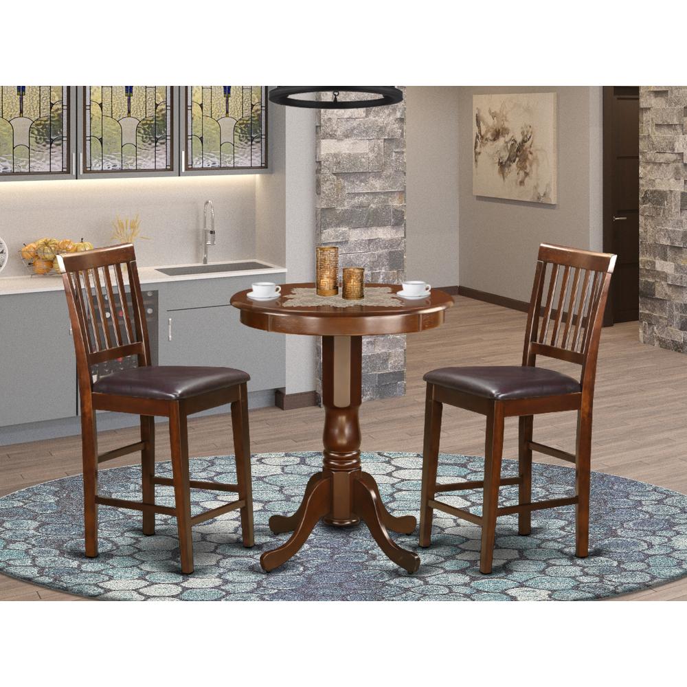 3  Pc  counter  height  Dining  set  -  Small  Kitchen  Table  and  2  bar  stools.. Picture 1