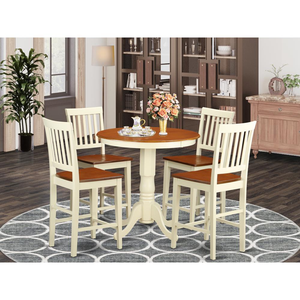 5  Pc  counter  height  Dining  set-pub  Table  and  4  Kitchen  bar  stool. Picture 1
