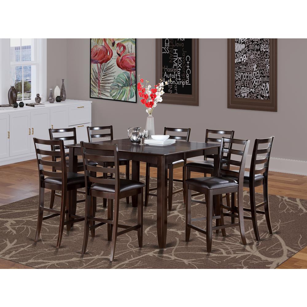 9  Pc  Counter  height  Table  set-  Square  Table  and  8  Kitchen  counter  Chairs. Picture 2