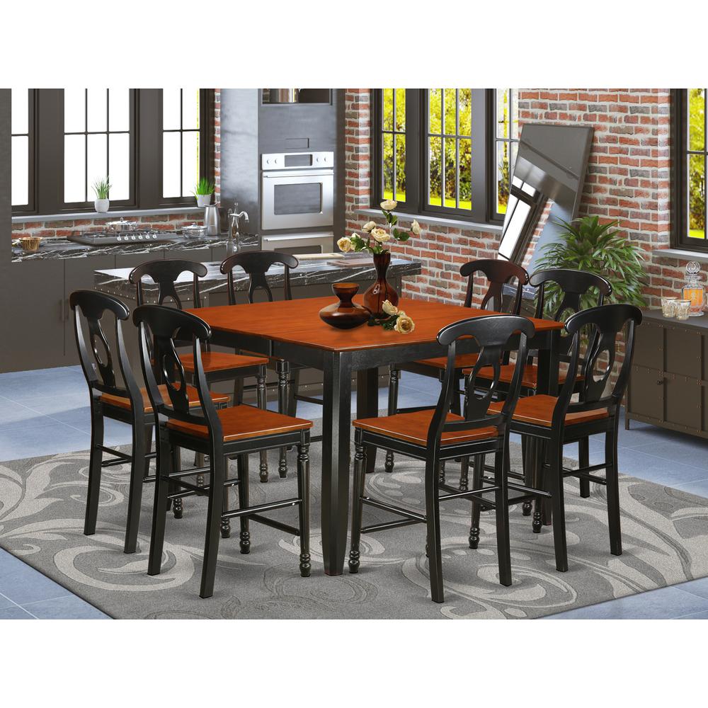 9  Pc  counter  height  pub  set-pub  Table  and  8  Dining  Chairs.. The main picture.