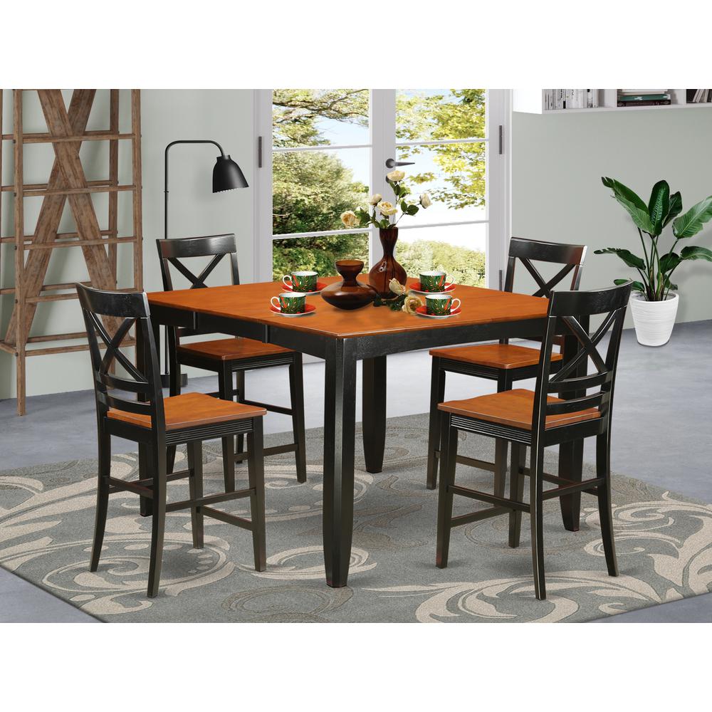 5  Pc  counter  height  Table  and  chair  set  -  Table  and  4  bar  stools.. Picture 1