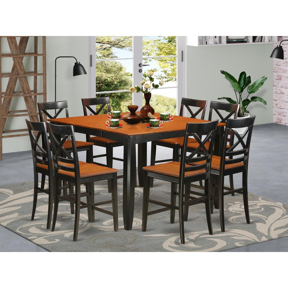 9  Pc  counter  height  Dining  set  -  Kitchen  Table  and  8  bar  stools.. Picture 1
