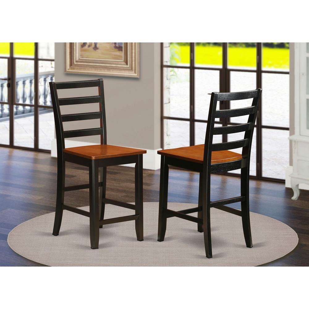 Fairwinds  Stool with  lader  back in Black  &  Cherry,  Set  of  2. The main picture.