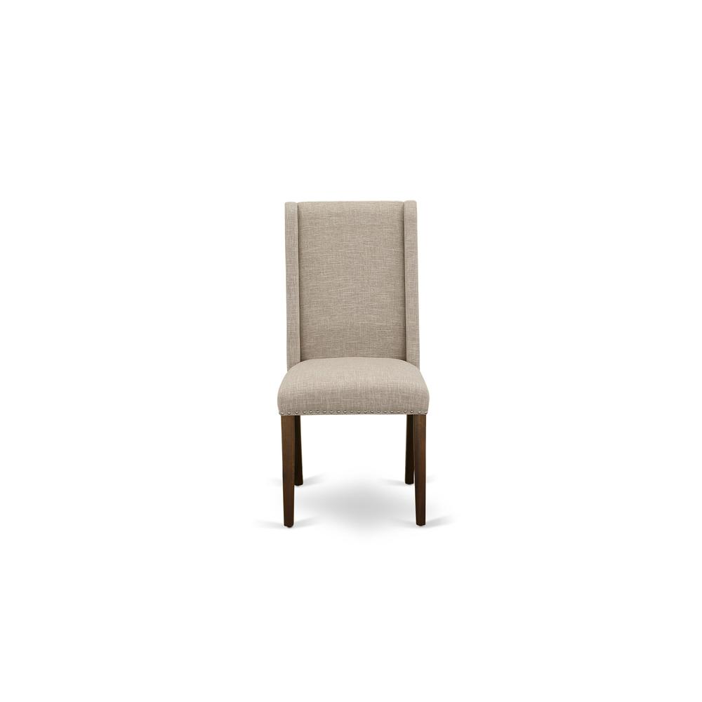 5-piece dinette set with Chair’s Legs and Clay Linen Fabric. Picture 12