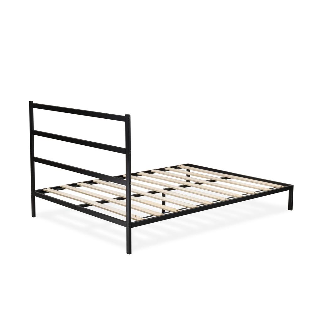 Fulton Queen Platform Bed with 5 Metal Legs - Magnificent Bed in Powder Coating Black Color. Picture 6