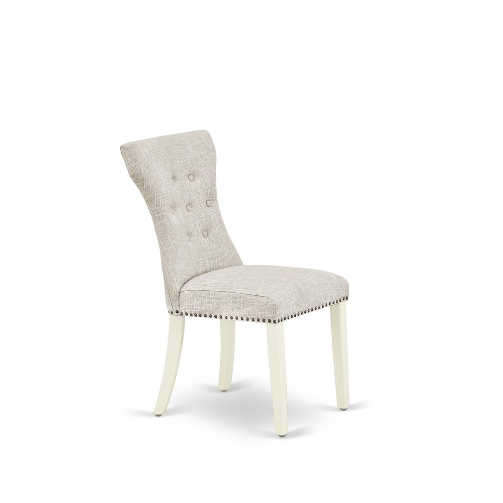 Dining Chair Linen White, GAP2T35. Picture 4