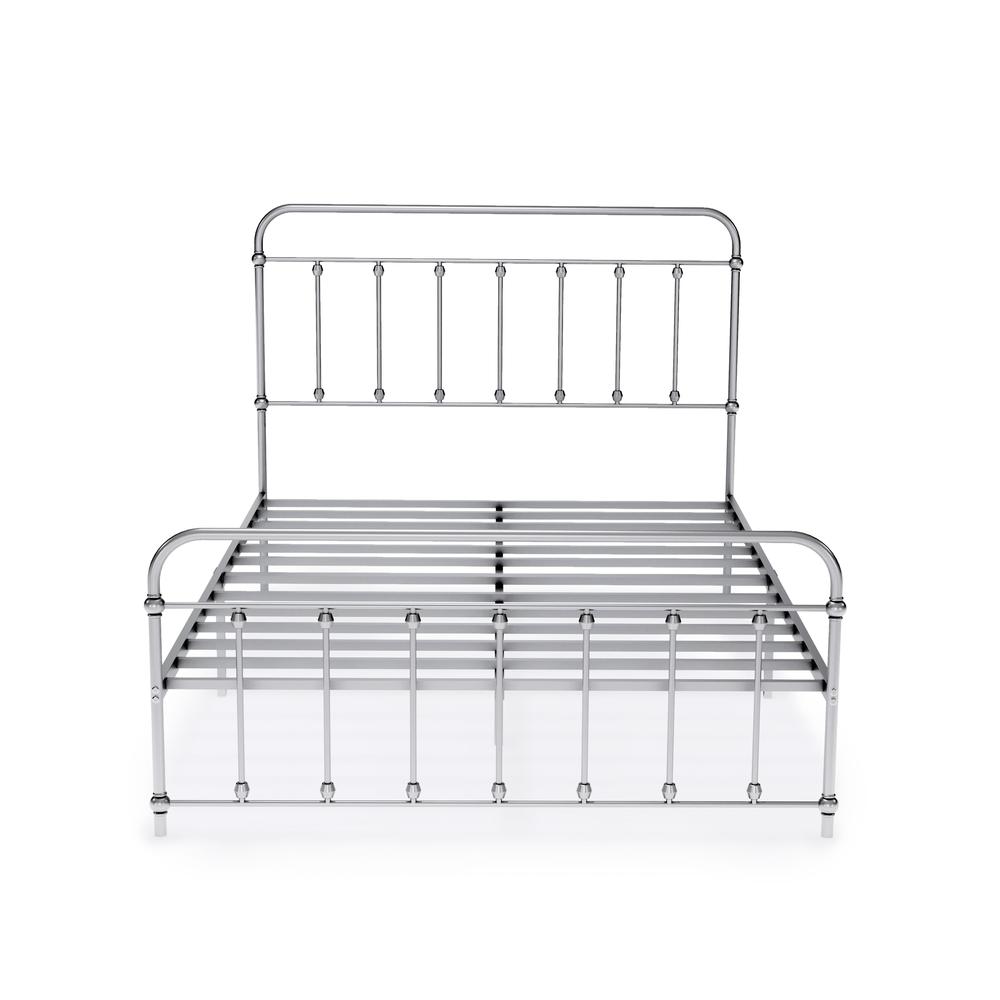 Garland Full Bed Frame with 6 Metal Legs - Magnificent Bed Frame in Powder Coating Silver Color. Picture 3