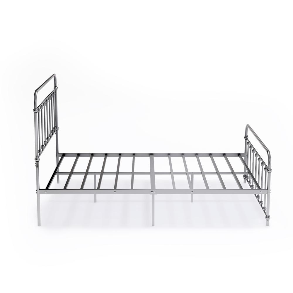 Garland Full Bed Frame with 6 Metal Legs - Magnificent Bed Frame in Powder Coating Silver Color. Picture 5