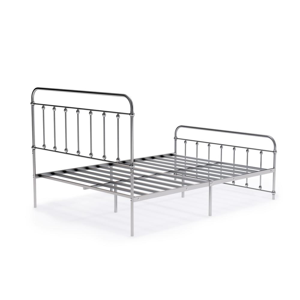 Garland Full Bed Frame with 6 Metal Legs - Magnificent Bed Frame in Powder Coating Silver Color. Picture 6