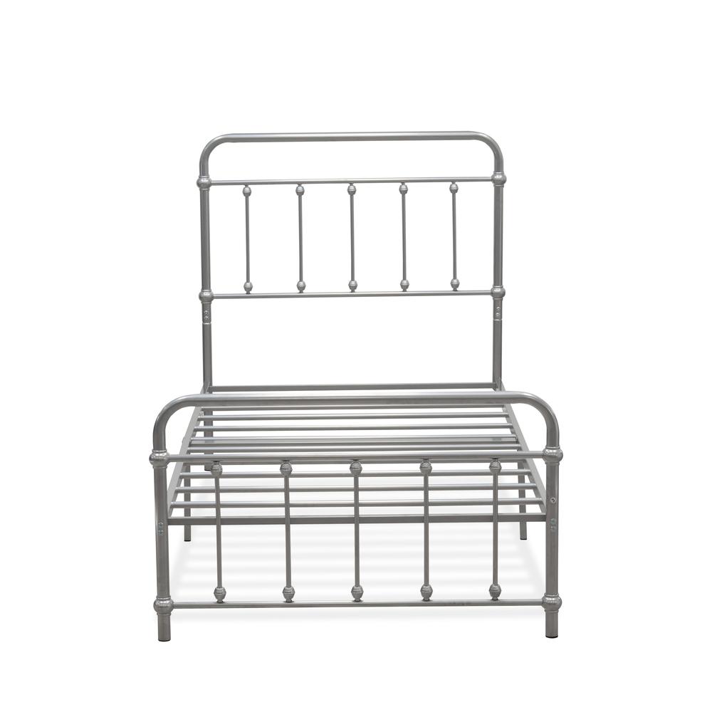 Garland Twin Bed Frame with 6 Metal Legs - Deluxe Bed Frame in Powder Coating Silver Color. Picture 3