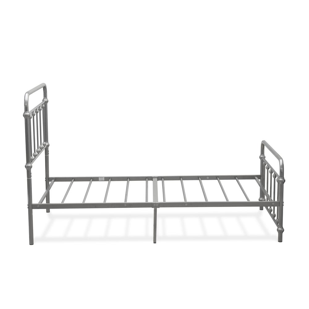 Garland Twin Bed Frame with 6 Metal Legs - Deluxe Bed Frame in Powder Coating Silver Color. Picture 5