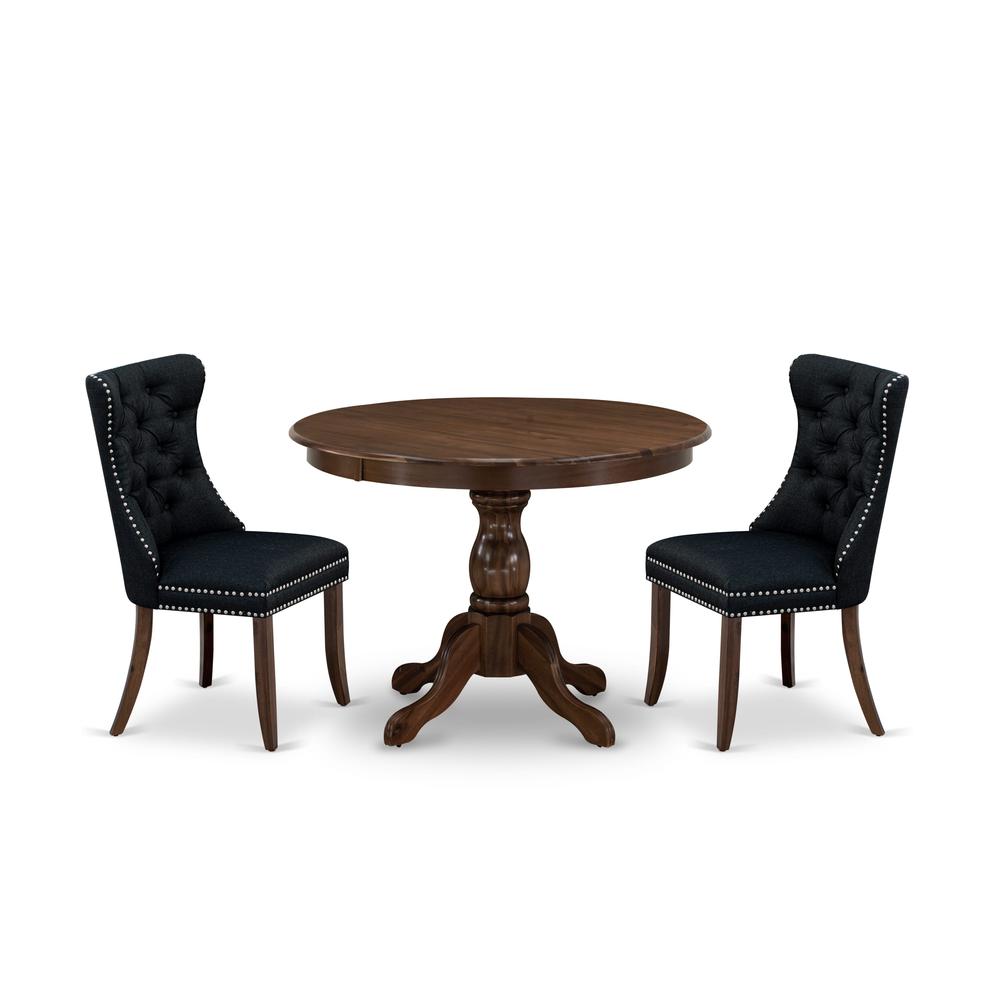 3 Piece Kitchen Table Set Consists of a Round Modern Dining Table. Picture 6
