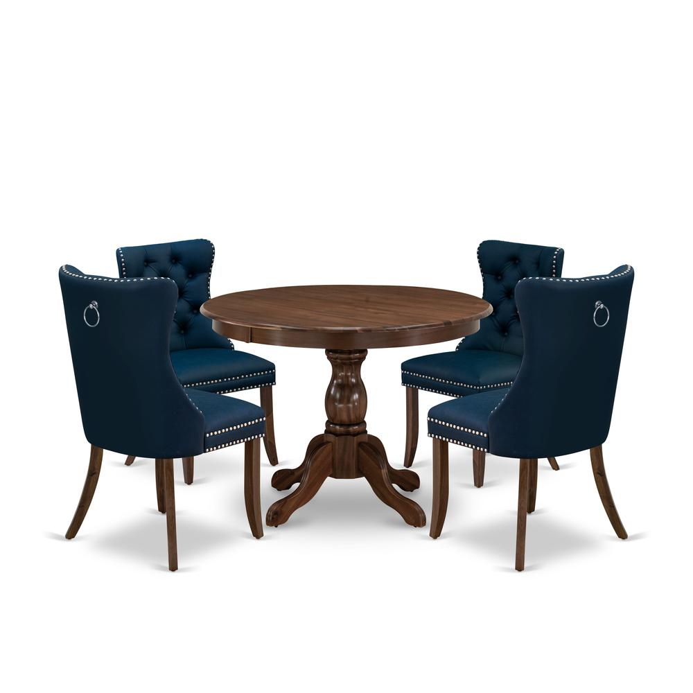 5 Piece Modern Dining Table Set Consists of a Round Kitchen Room Table. Picture 6