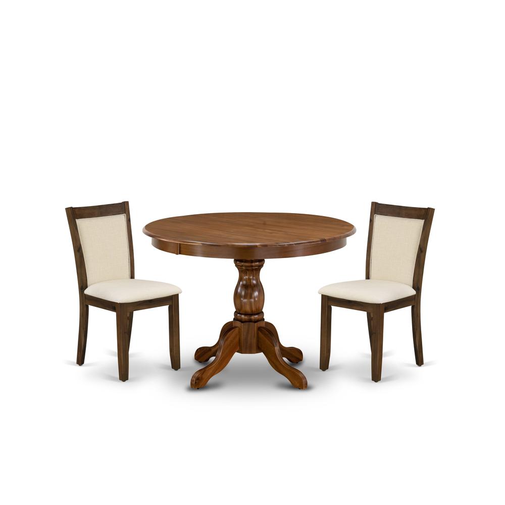 3 Pc Dinette Set Includes a Round Dining Table and 2 Parson Chairs. Picture 5