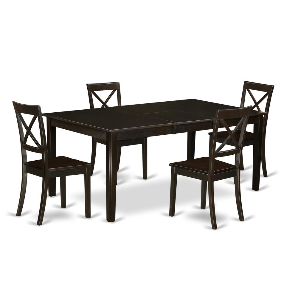 Dining Room Set Cappuccino, HEBO5-CAP-W. Picture 1