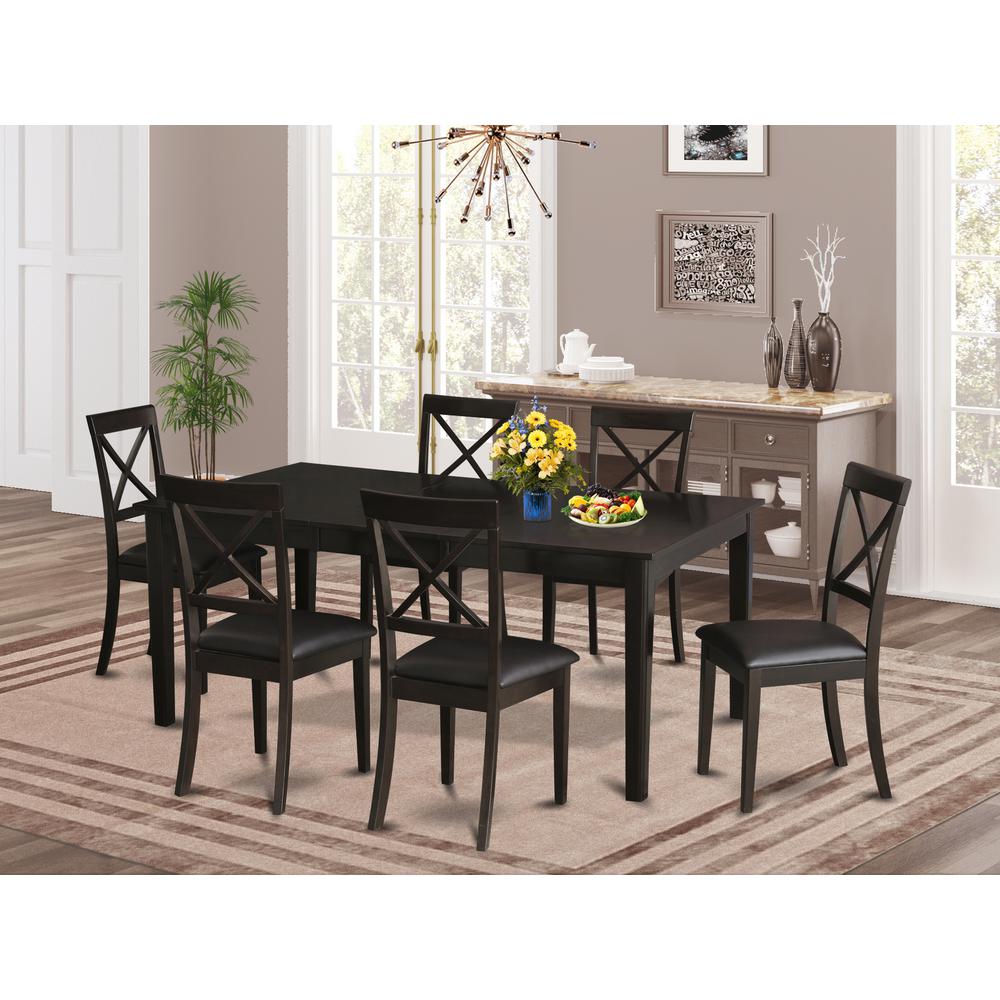 7  Pc  Dining  room  set-Dinette  Table  with  Leaf  and  6  Dinette  Chairs.. Picture 1