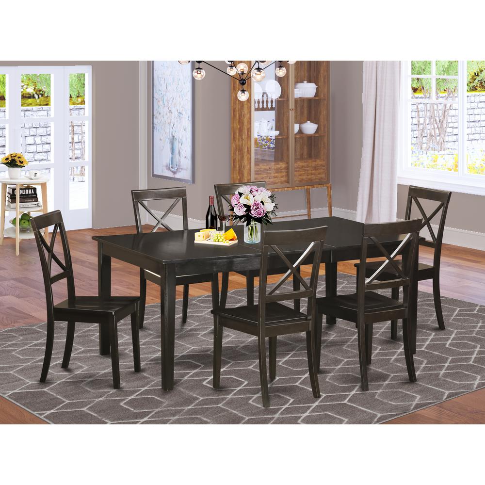 7  PC  Dining  room  set  for  6-Dining  Table  with  Leaf  and  6  Dinette  Chairs.. Picture 1