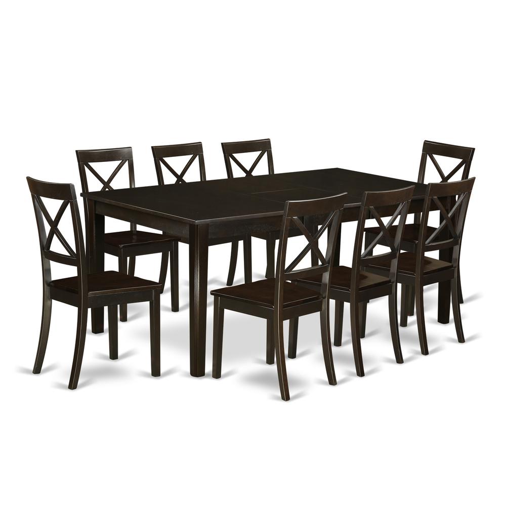 Dining Room Set Cappuccino, HEBO9-CAP-W. Picture 1