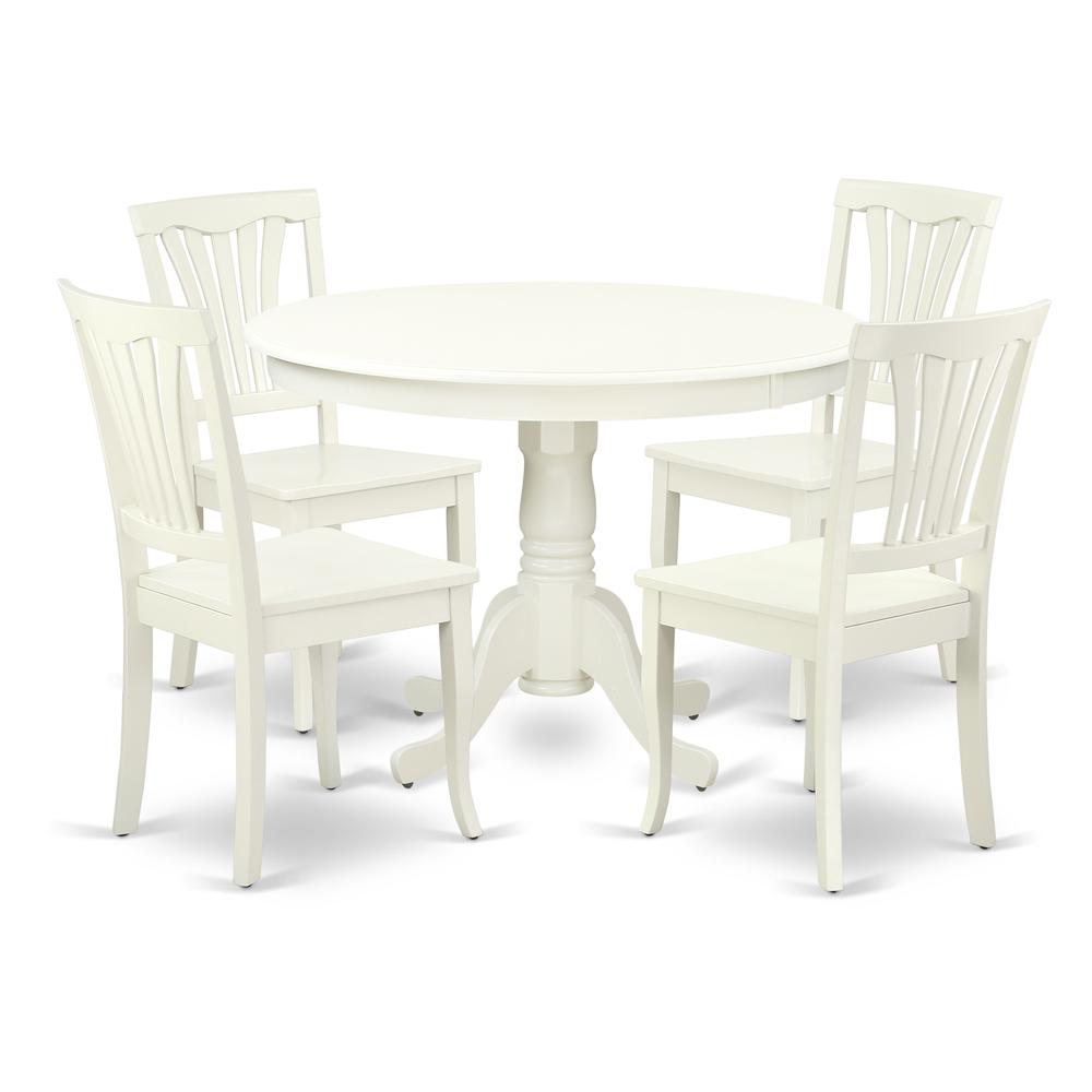 Dining Room Set Linen White, HLAV5-LWH-W. Picture 1
