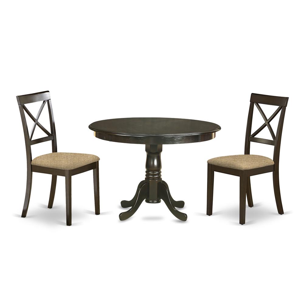 HLBO3-CAP-C 3 PC Kitchen Table set-Table and 2 Kitchen Chairs. Picture 1