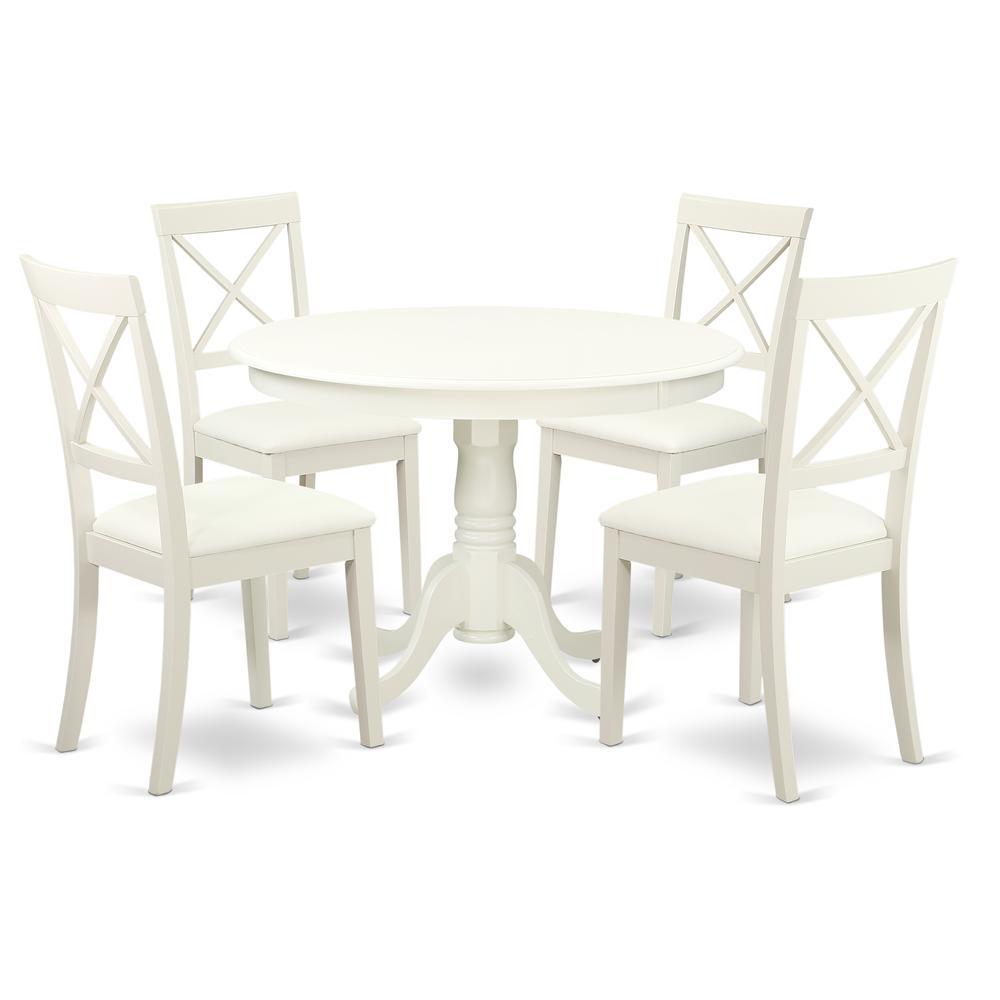 Dining Room Set Linen White, HLBO5-LWH-LC. Picture 1