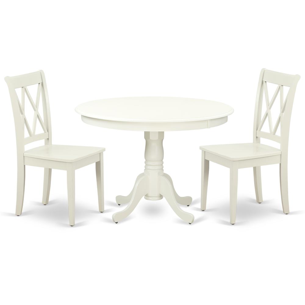 Dining Room Set Linen White, HLCL3-LWH-W. Picture 1
