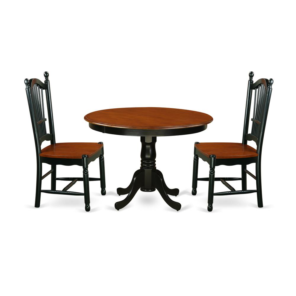 Dining Room Set Black & Cherry, HLDO3-BCH-W. Picture 1