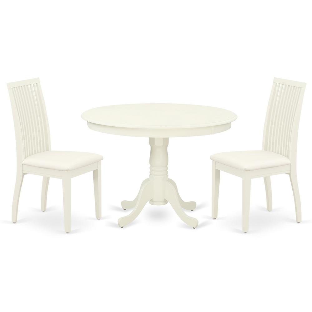Dining Room Set Linen White, HLIP3-LWH-C. Picture 1
