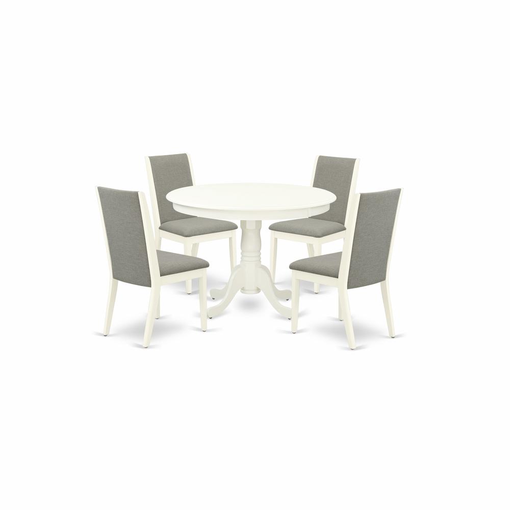 Dining Room Set Linen White, HLLA5-LWH-06. Picture 1