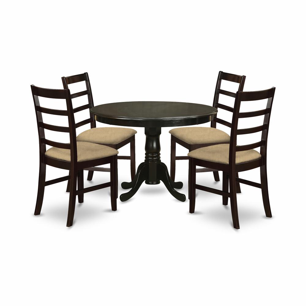 HLPF5-CAP-C 5 PC small Kitchen Table set-Dining Table and 4 Kitchen Chairs.. Picture 1