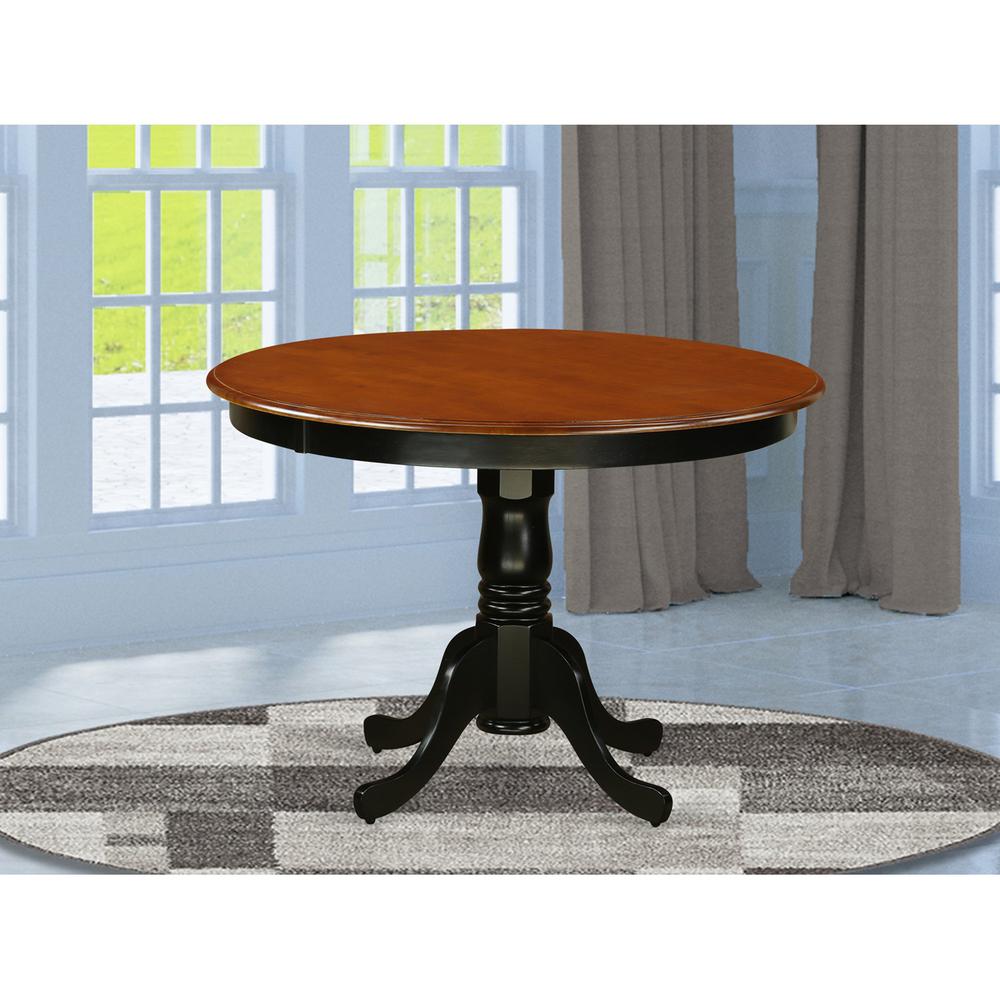 Hartland  Table  42"  diameter  Round    Table  -Black  and  Cherry  Finish. Picture 2