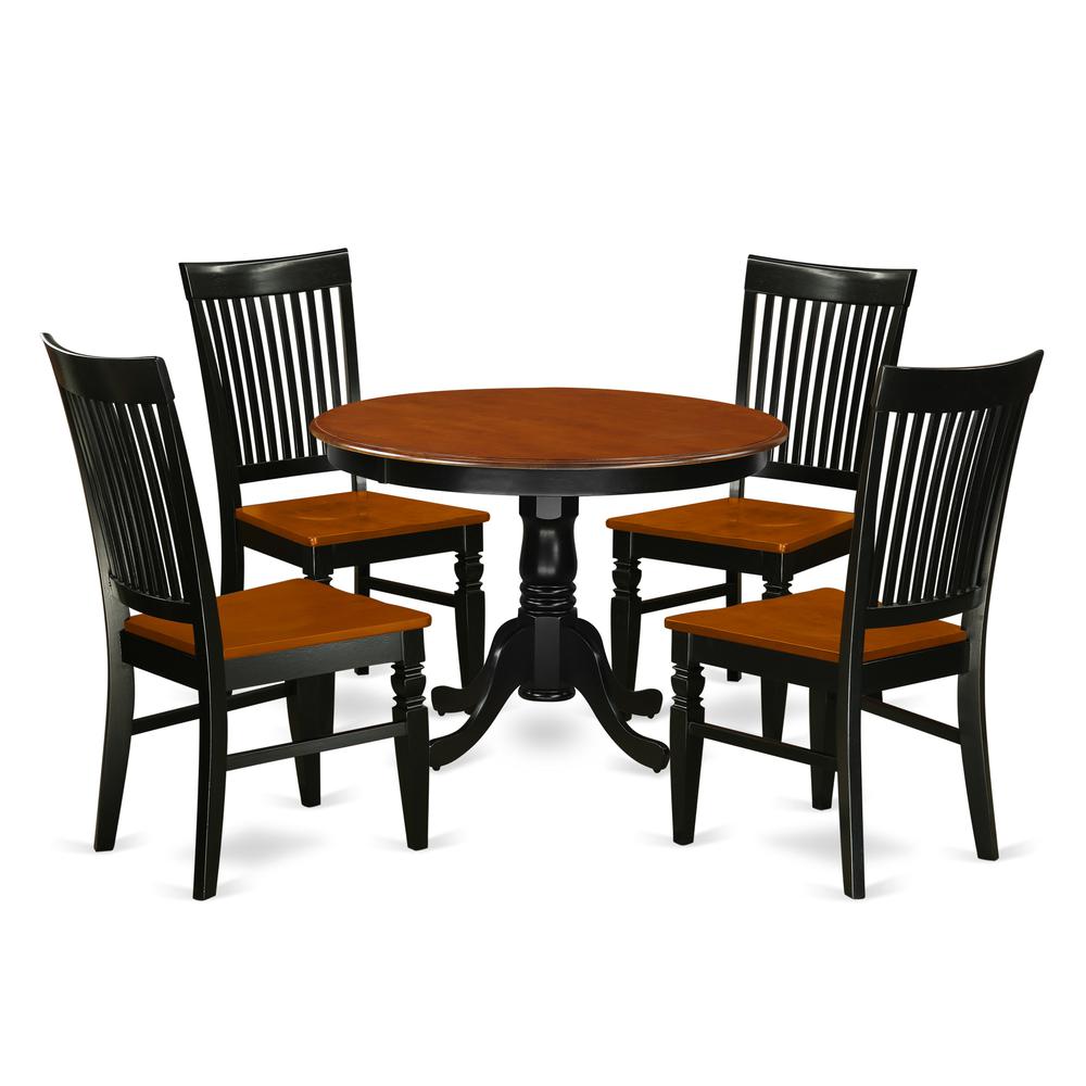 Dining Room Set Black & Cherry, HLWE5-BCH-W. Picture 1