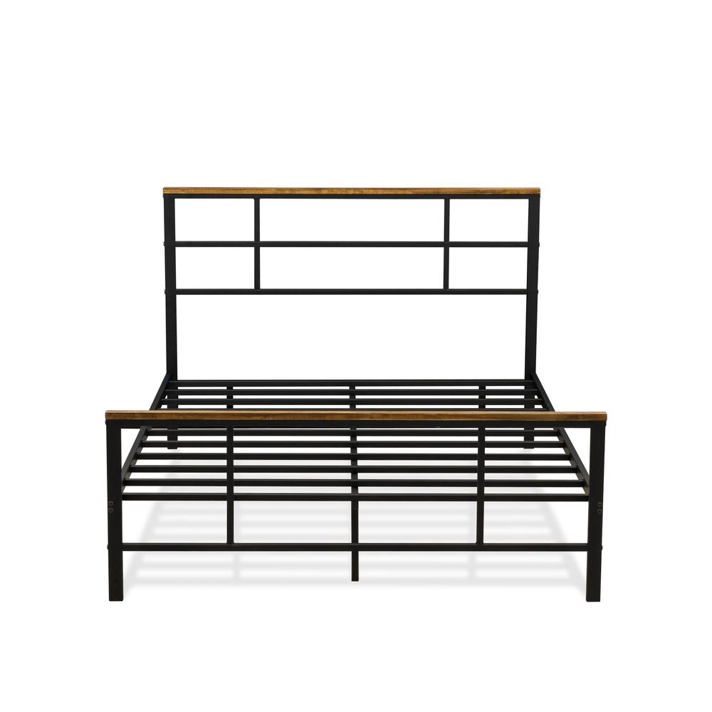 Ingram Full Size Bed with 7 Metal Legs - Lavish Bed in Powder Coating Black Color. Picture 3