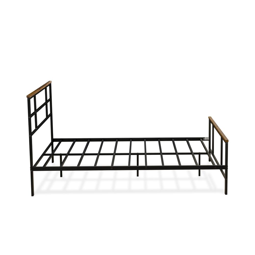 Ingram Full Size Bed with 7 Metal Legs - Lavish Bed in Powder Coating Black Color. Picture 5
