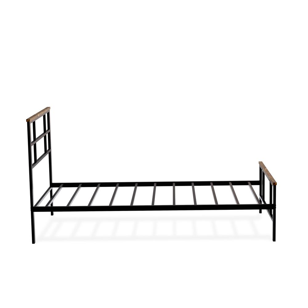 Ingram Modern Bed Frame with 4 Metal Legs - High-class Bed Frame in Powder Coating Black Color. Picture 5