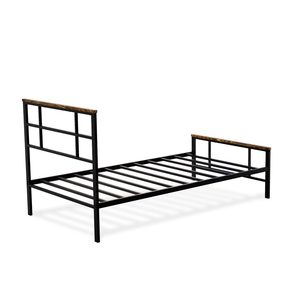 Ingram Modern Bed Frame with 4 Metal Legs - High-class Bed Frame in Powder Coating Black Color. Picture 6