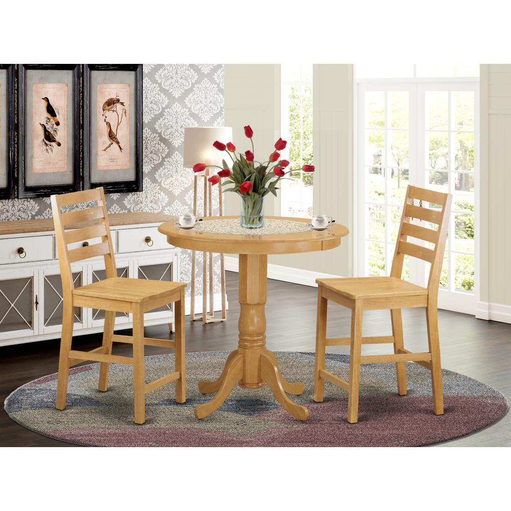 3  Pc  counter  height  Table  and  chair  set  -  high  top  Table  and  2  Dining  Chairs.. Picture 1