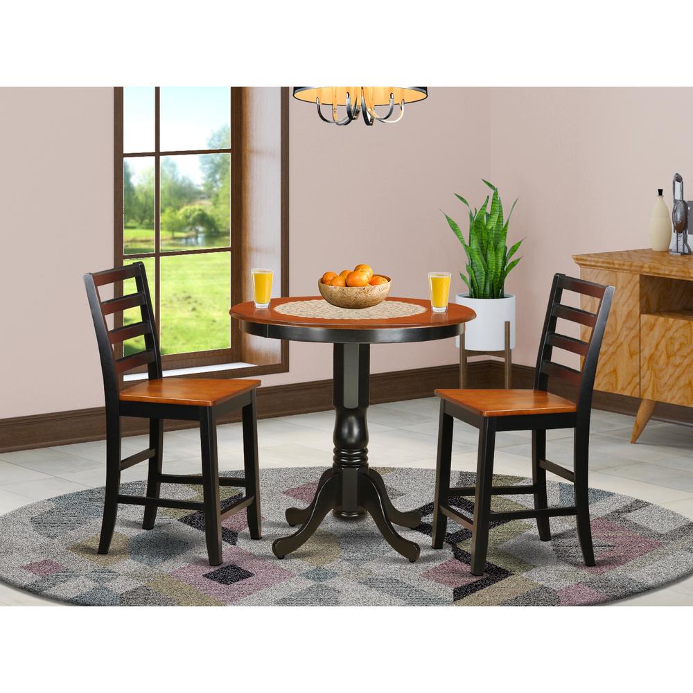 3  Pc  counter  height  set  -  high  Table  and  2  Kitchen  Chairs.. Picture 1