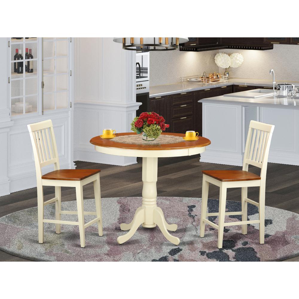 3  Pc  counter  height  Dining  set-counter  height  Table  and  2  Kitchen  Chairs. Picture 1
