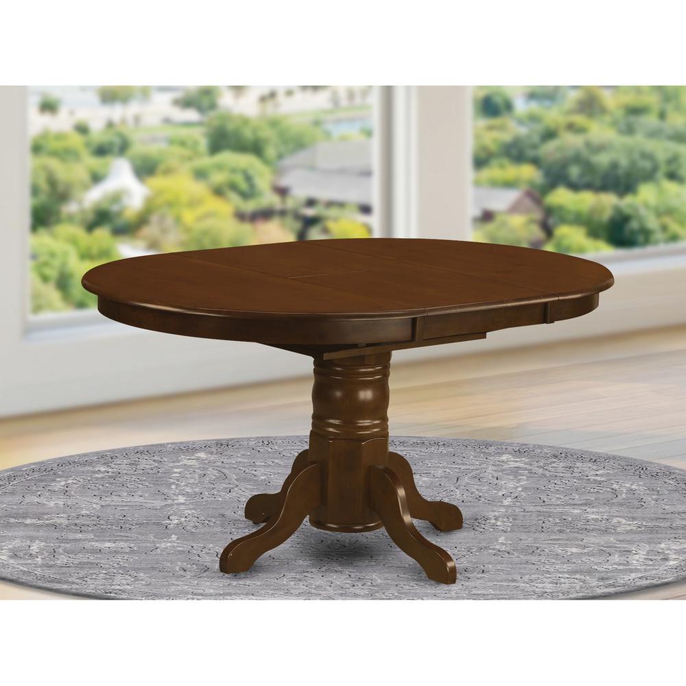 Kenley  Oval  Single  Pedestal  Oval  Dining  Table  42"x60"  with  18"  Butterfly  Leaf. Picture 2