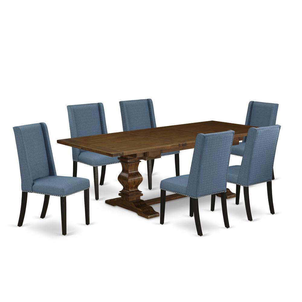 Table Top- Table Pedestal Parson Chairs, LAFL7-81-21. The main picture.
