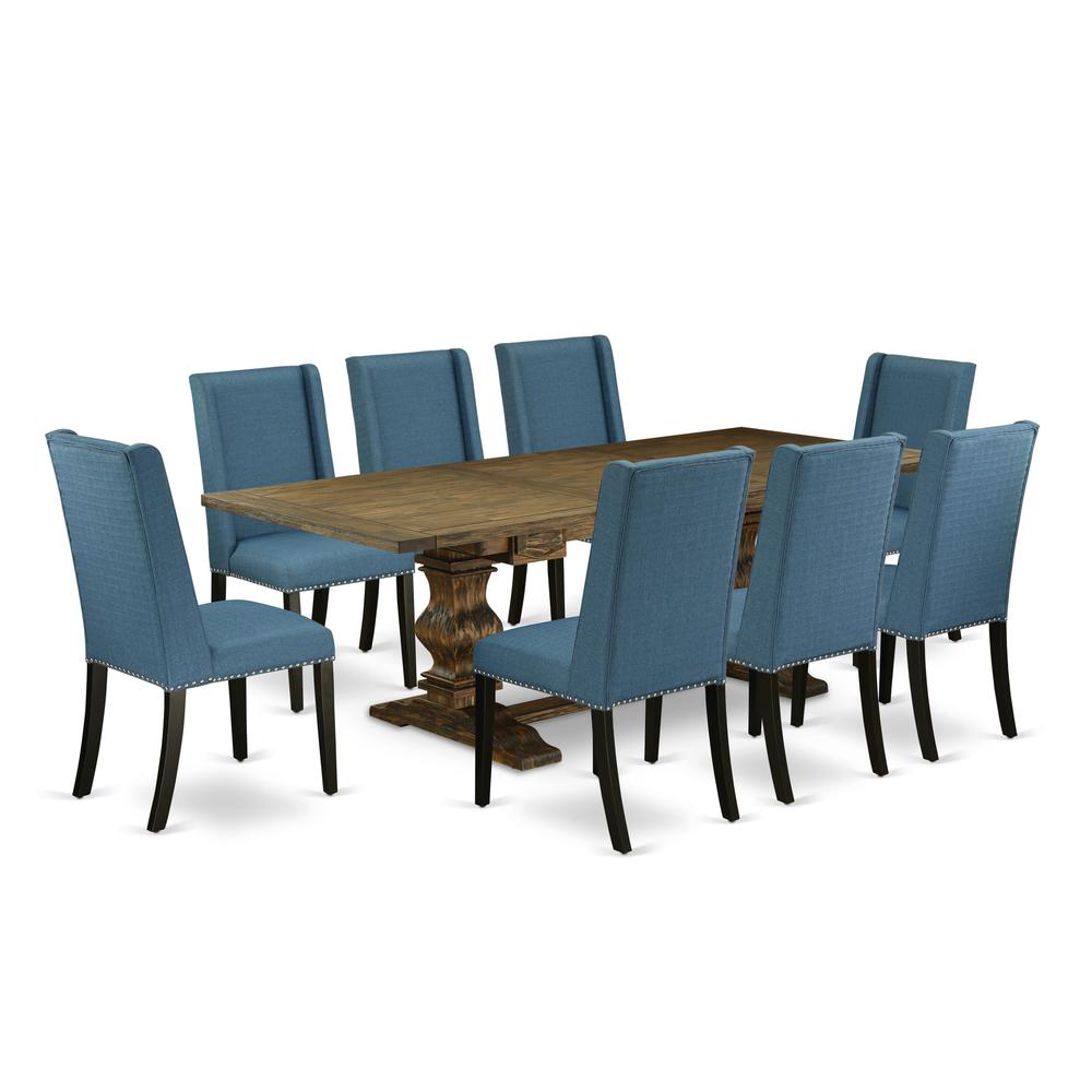 Table Top- Table Pedestal Parson Chairs, LAFL9-71-21. Picture 1