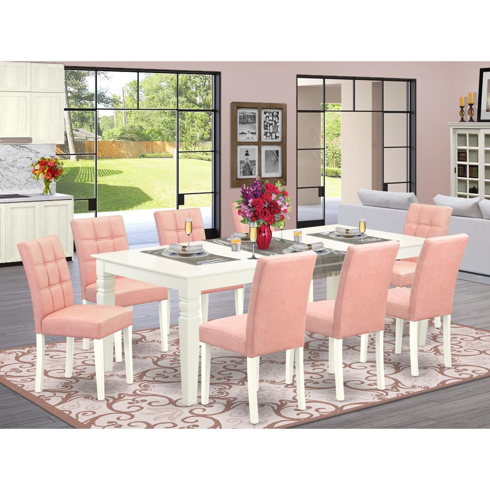 9 Piece Dinette Table Set contain A Modern Dining Table. Picture 1