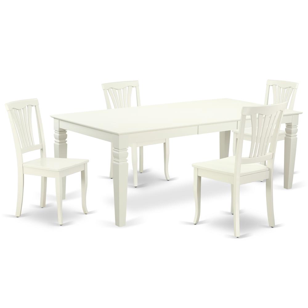 Dining Room Set Linen White, LGAV5-LWH-W. Picture 1