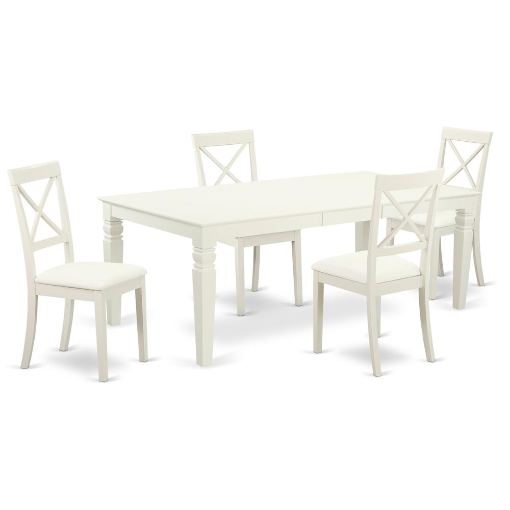 Dining Room Set Linen White, LGBO5-LWH-LC. Picture 1